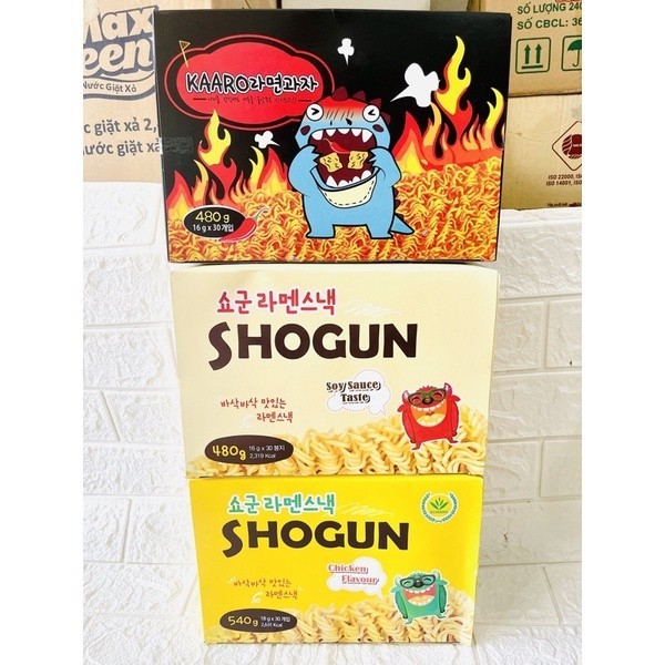 Thùng Mì Tôm Trẻ Em SHOGUN- Hộp 30 gói x18g /