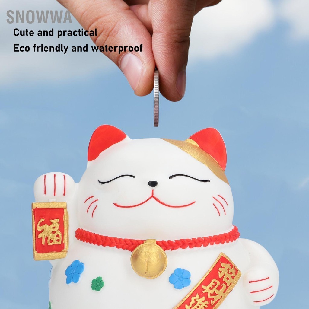 Snowwa Con Heo Đất Lớn Hình Mèo May Mắn Tiền Gửi 1000 Đồng Màu Sắc Tự Nhiên Có Thể Giặt Được Không Phai Ngân Hàng Xu Chống Thấm Nước