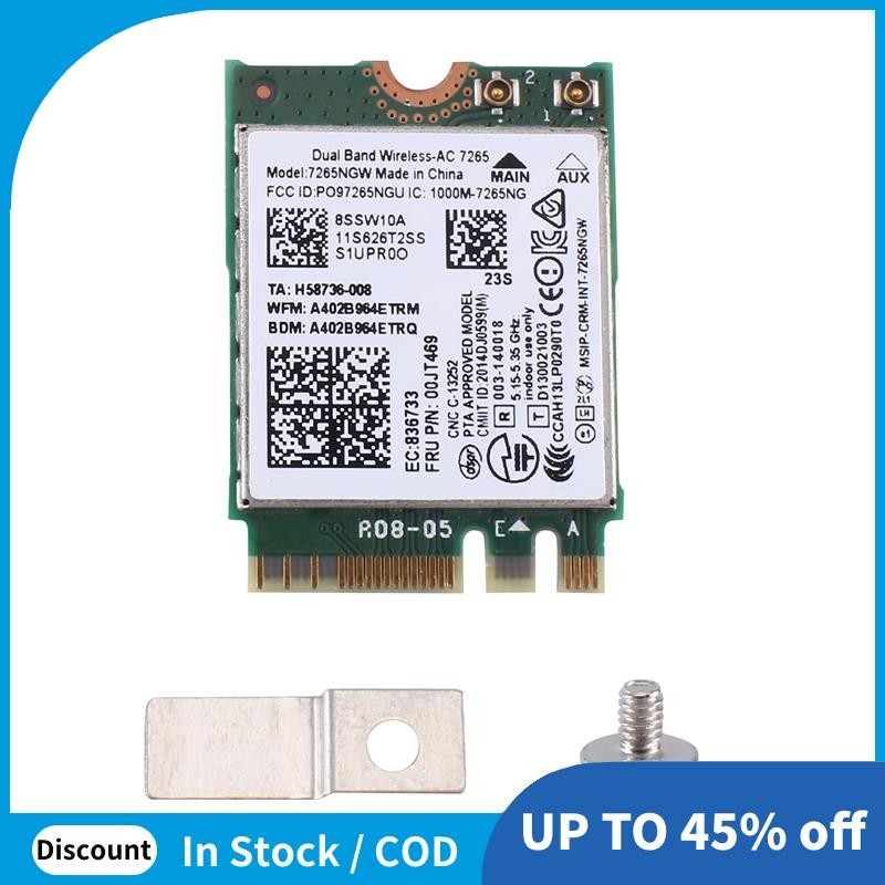 1 Cái AC7265 7265NGW Thẻ WiFi FRU00JT469 802.11AC NGFF BT4.0 Phụ tùng thay thế Phụ kiện cho dòng E55