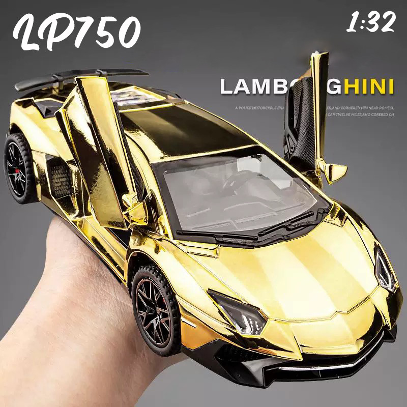 Tỉ Lệ 1: 32 Lambo LP750 Hợp Kim Xe Mô Hình Diecast Xe Âm Thanh Ánh Sáng Xe Người Yêu Bộ Sưu Tập Trẻ 