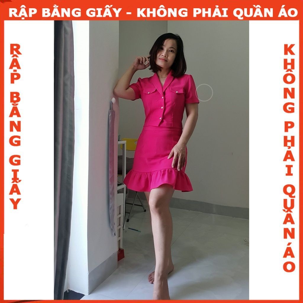 Rập giấy A0 mã 1444 - set váy áo
