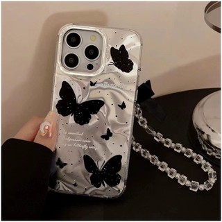 Dành Cho Samsung A36 5G A56 5G A06 A16 A55 A35 A54 A05S A05 A15 A14 A13 A52 A04S A03S A04E A10 A10S A11 A12 A20 A30 A20S M23 M12 Ốp Lưng Bướm Phát Hiện Màu Đen Thoáng Mát Vintage