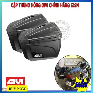 Thùng hông moto xe máy givi E22N màu đen hàng chính hãng tiện lợi đựng đồ