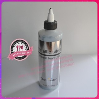 Màu nhũ nước chefmaster airbrush metallic silver
