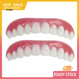 Răng mỹ phẩm Silicone Smile Snap On Secure Upper Lower Flex Dental Veneers
