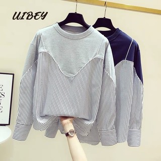 Áo sơ mi đa năng giải trí sọc thời trang Uibey 9578
