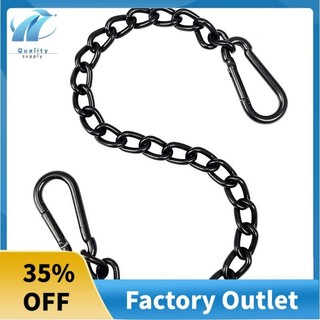 Dây xích ghế treo bằng thép với 2 móc khóa, Bộ dây xích võng xoay hiên hạng nặng, dành cho xích đu võng (66cm)