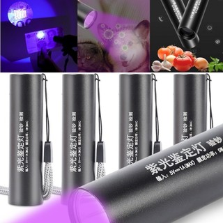 Đèn pin cầm tay tia cực tím Mini UV 365nm Đèn pin phát hiện sạc USB đa chức năng di động