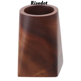 Risedot Hộp đựng bút màu đen, Hộp đựng bút tròn văn phòng 4,52 2,28 inch bằng gỗ đẹp