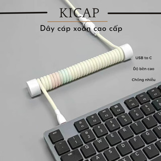 Dây cáp xoắn custom dành cho bàn phím cơ | Dây cáp Type C cao cấp, chống nhiễu, sạc và truyền dữ liệu tốc độ cao,led rgb