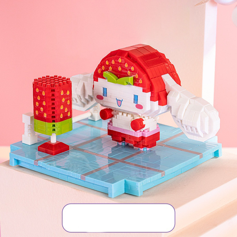Mô hình lắp ráp Cinnamoroll đáng yêu-đồ chơi Trang trí đồ tạo hình bàn-Một món quà cho một cô gái