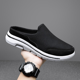  Size39-48 ulralight Lưới Nửa Giày Hàn Quốc Giày Đậu Hà Lan Nam Giày Lười 