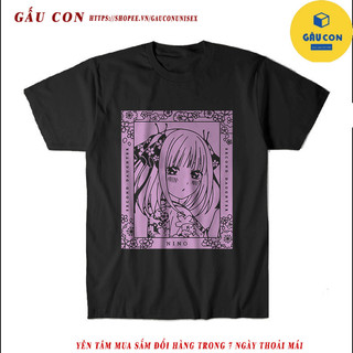 HOT Áo thun Gotoubun no Hanayome Nino Color Art (Black) ngắn tay