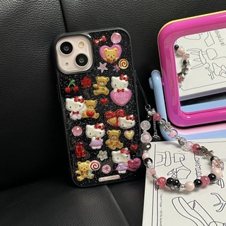 Ốp điện thoại mềm chống sốc hình gấu mèo kt dễ thương cho iphone 12 pro max x xr xs max se 7 plus 8 plus 11 pro max 13 pro max 14 pro max 15 pro max 15 pro max max