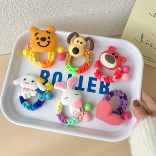 Hoạt Hình Dễ Thương Nhẫn Tóc Gấu Dâu Dây Buộc Tóc Động Vật Nhiều Màu Sắc Ruy Băng Tóc Phụ Kiện Thời Trang
