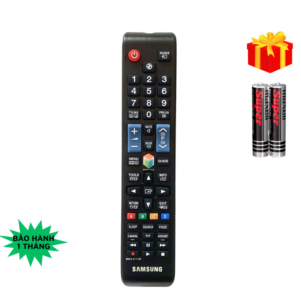 Remote điều khiển tivi Samsung Mã 23 BN59-01178F, điều khiển TV Samsung SMART LCD LED - Tặng kèm pin - GDCT