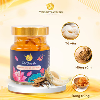 Yến chưng hồng sâm đông trùng bổ huyết tăng sức đề kháng cơ thể yến sào hồng sâm yến sào trần dung 70ml tổ yến 30%