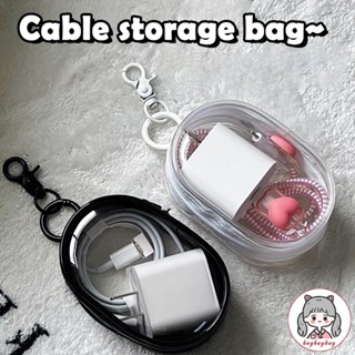 Túi Tròn Trong Suốt Đựng Tai Nghe Dây Cáp Dữ Liệu Tiện Dụng