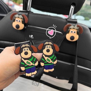 Car Hook Seat Back Hook Invisible Cute Cartoon Cyber Celebrity Wallace and Gromit Car Multi-Function Rear Hook mTKC