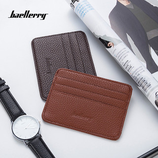Hộp đựng thẻ nam Baellerry Phiên bản Hàn Quốc Hộp đựng thẻ Mini đơn giản Khe cắm nhiều thẻ Giấy phép lái xe Giá đỡ thẻ
