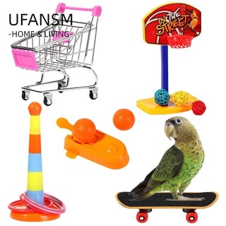 UFANSM 4 Đồ Chơi Ván Trượt Mini Vui Nhộn Cho Vẹt