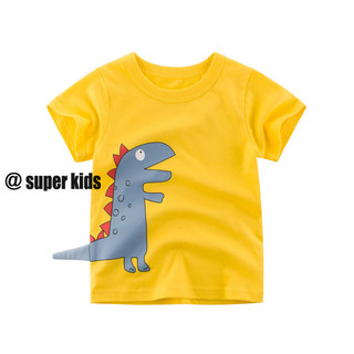 SUPER KIDS Áo thun ngắn tay trẻ em Quần áo trẻ em Áo bé trai thời trang