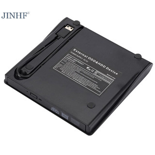 Jinhf di động bên ngoài slim usb 2.0 dvd-rw / cd-rw đầu ghi ide chip ổ đĩa quang cd dvd rom combo writer cho máy tính bảng pc hot