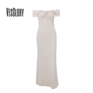 VesGlory Váy Ngoài Vai Thời TrangSlim Fit Tính Khí Màu Trơn Váy Bút Chì Cho Nữ