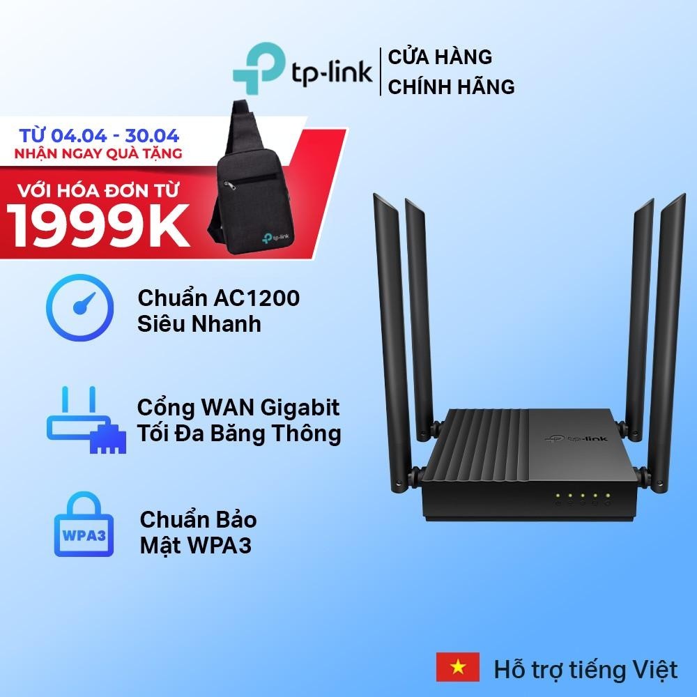 Bộ Phát Wifi TP-Link Archer C64 / A64 Băng Tần Kép Chuẩn AC1200