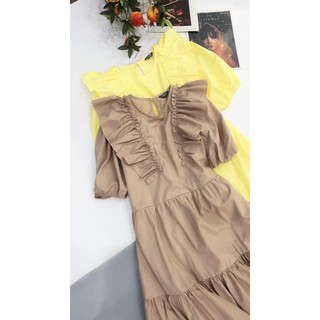 Đầm midi cotton lụa V391