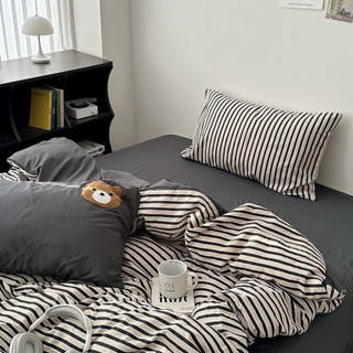 Bộ chăn ga gối REE Bedding Cotton đũi Teddy Caro CTD266 mềm mịn đủ size giường nệm