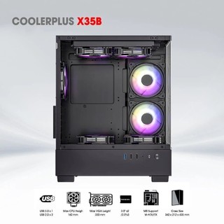 Vỏ case bể cá  Coolerplus CPC-X35B (BLACK)