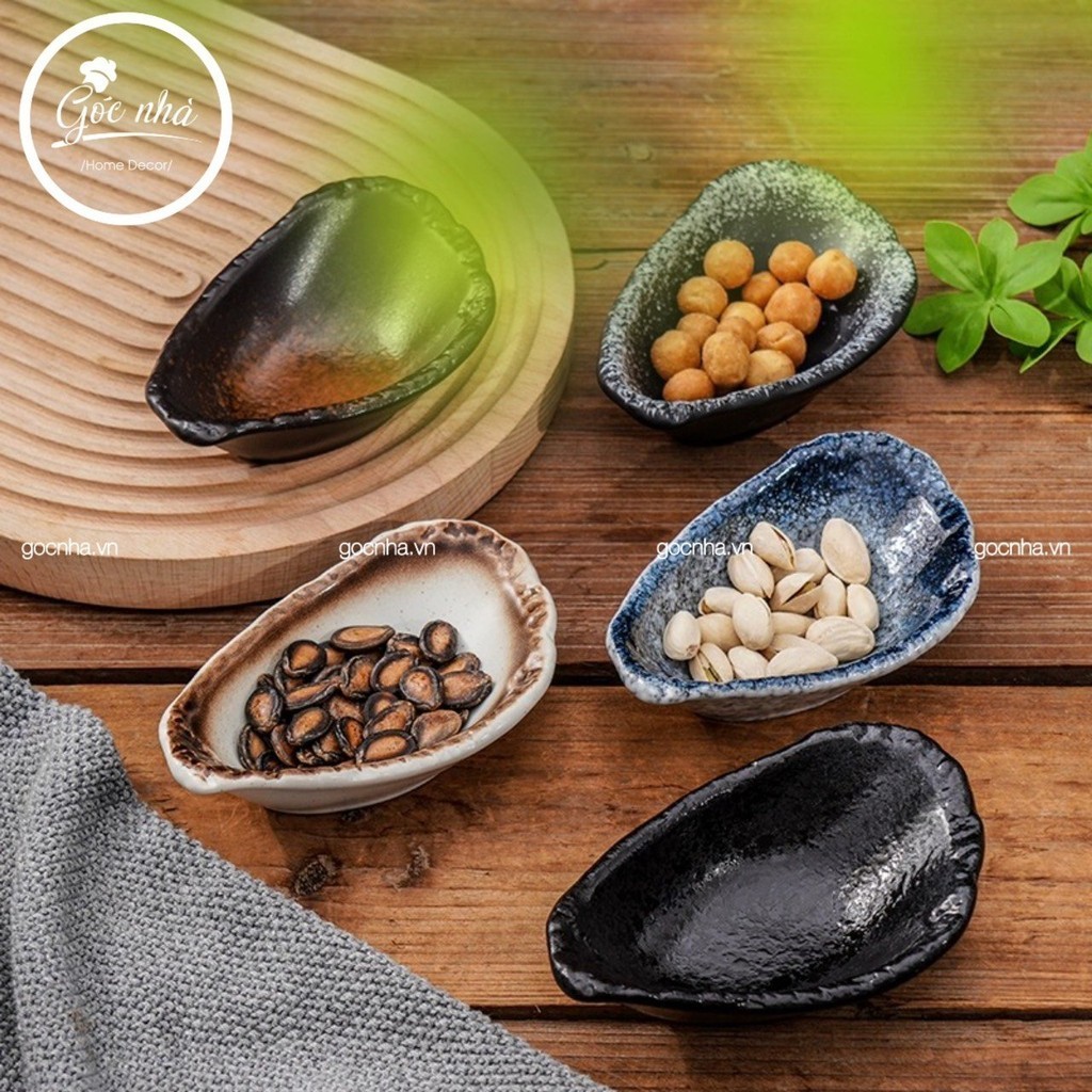 [Có sẵn] Chén gia vị/sốt tạo hình hàu Oysters cho nhà hàng hiện đại sang trọng