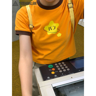 YUSHANLAN áo phông áo thun nữ croptop baby tee Cổ điển Cute Korean Fashion WCS24408Y3 15Z240407
