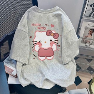 Áo Thun Phông Nam Nữ Tay Lỡ Form To Hoạt hình hello kitty cute