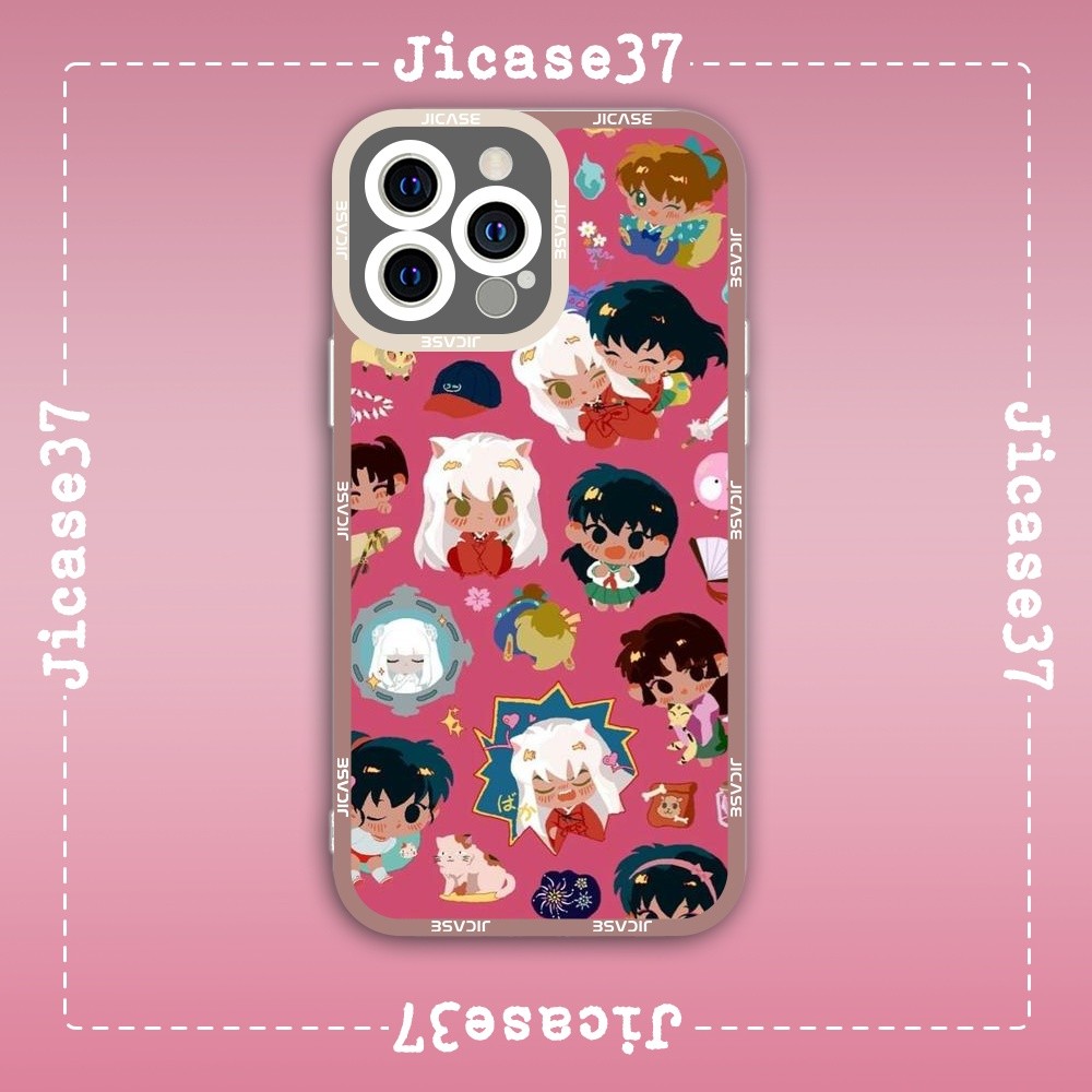 Ốp lưng iPhone Cạnh Vuông Samsung Xiaomi Oppo Chủ đề anime Inuyasha Khuyển dọa xoa
