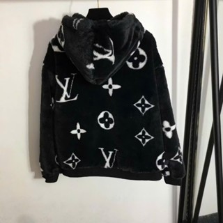 Áo Khoác, Áo Hoodie Lông Cừu Hoa LV No.1 Studio Dày Dặn Mềm Mịn Thời Trang Unisex