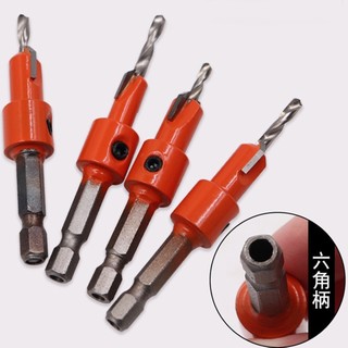 【VARSTR Tool】 1pc Woodworking Hex Shank Countersink Drill Bit Salad Drill Step Drill Bit