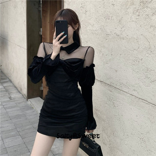 Salty&Sweet store Chic váy nữ Đầm Body Cho thời váy hàn quốc phổ biến Đơn giản Dễ thương WLQ23936H0 4Z240126