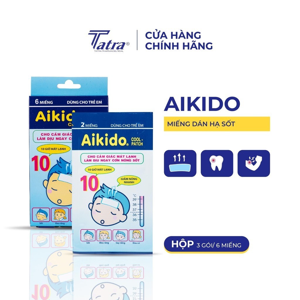 Miếng dán hạ sốt cho bé Aikido Gel Cool Patch Tatra