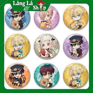 Huy hiệu in hình nhân vật Anime Manga Jibaku Shounen Hanako-kun (Toilet-Bound) - bằng nhựa, có khuy cài ở mặt sau