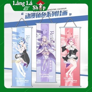 Poster vải lụa tranh lụa treo tường hình Anime Manga - Re:Zero kara Hajimeru Isekai Seikatsu Size 30x70cm