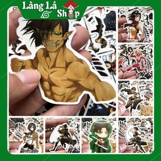 Miếng dán Sticker anime Attack on Titan (Tấn Công Người Khổng Lồ) trọn bộ 80 hình - In rõ ràng sắc nét khó tróc