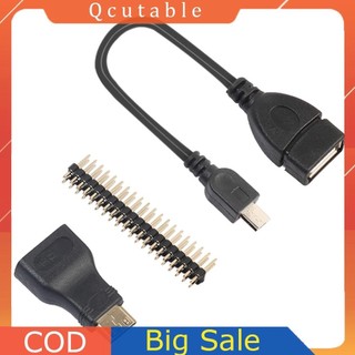 Bộ 3 trong 1 Mini HDMI tương thích với HDMI + Micro USB + GPIO Header cho Raspberry Pi Zero