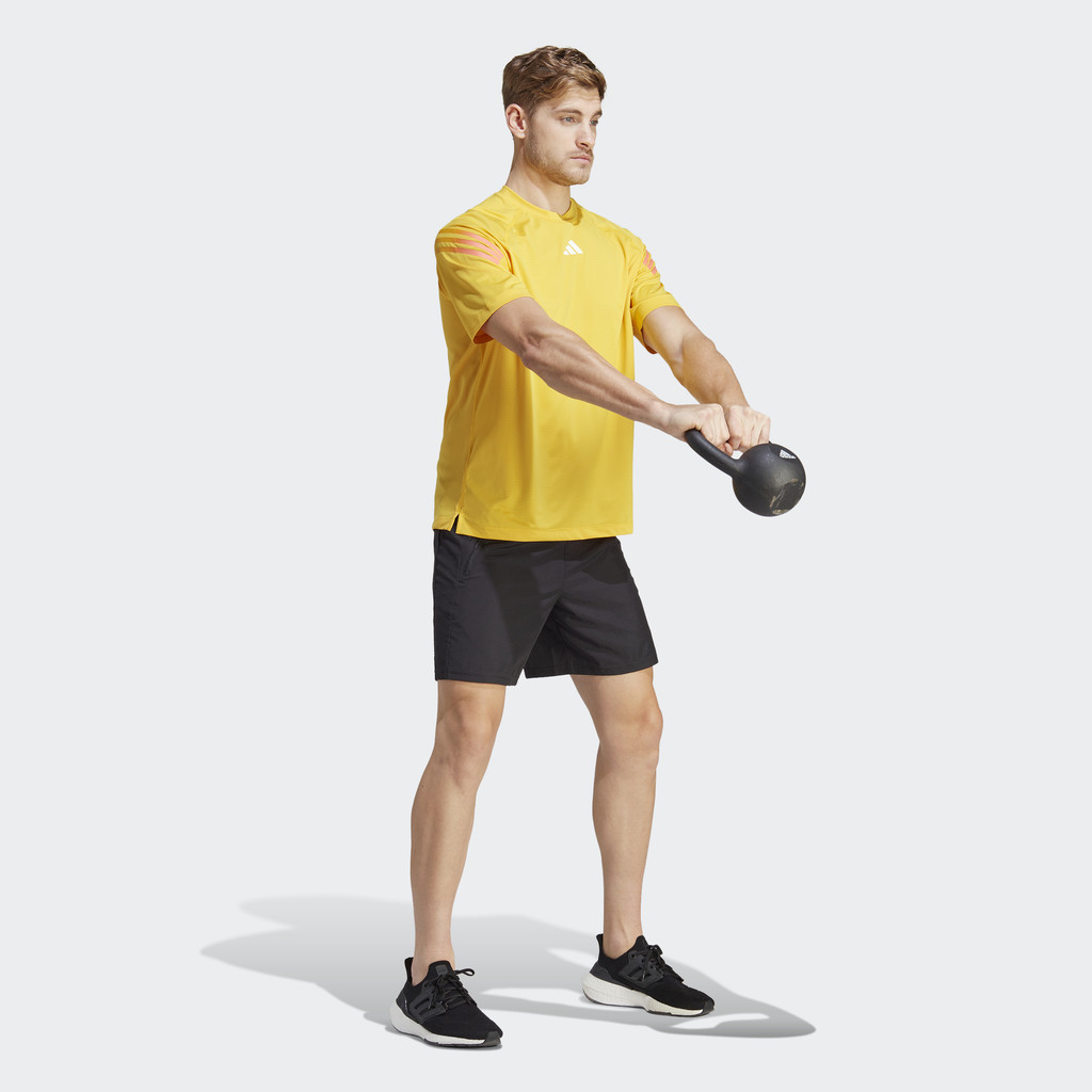 Adidas Tập luyện Áo Thun Tập Luyện 3 Sọc Train Icons Nam Vàng IC2075