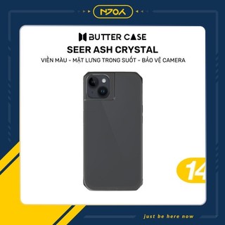 Ốp lưng cao cấp chống vân tay bảo vệ camera màu đen điện thoại ip14 buttercase ash njoyshop