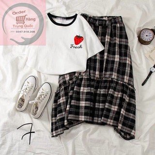 Set áo + váy xoè đuôi cá ulzzang