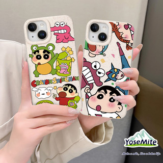 ốp shin chan iPhone Nhân vật hoạt hình dễ thương Anime Ốp lưng iPhone cho 14 XR 13 11 12 Pro Max 8 7 6 6S Plus X Xs Max Se 2020 13 12 11 Ống hút lúa mì phân hủy thân thiện với môi trường