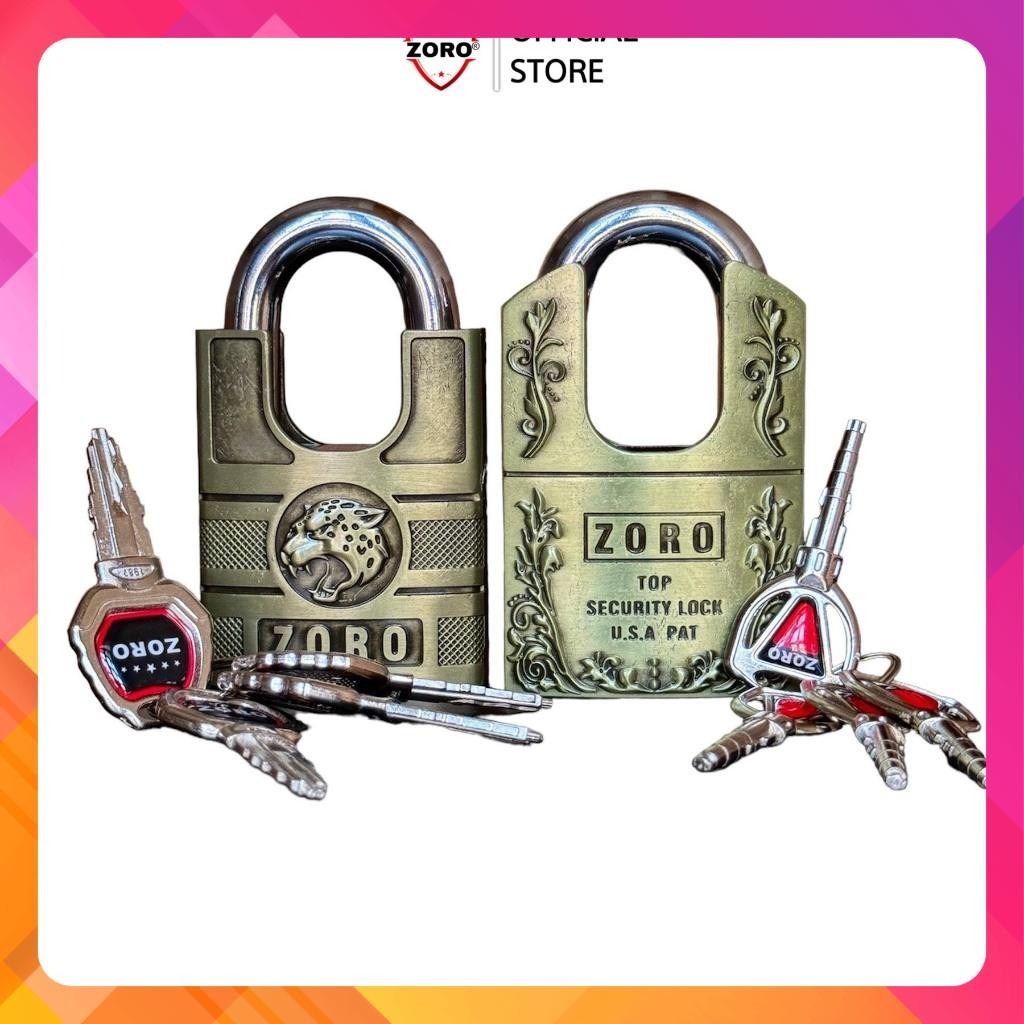 Ổ khóa cửa ZORO 6 phân chống cắt,khóa bấm không cần chìa, chống nước chống gỉ.hàng chính hãng.