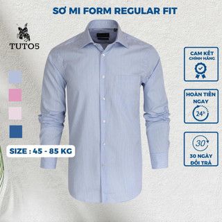 Áo sơ mi nam dài tay công sở kẻ sọc TUTO5 Menswear Regular Fit Shirt kháng khuẩn khử mùi tốt, ít nhăn.